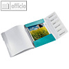 LEITZ Ordnungsmappe WOW, DIN A4, 6 F?cher mit Taben, PP, eisblau, 4633-00-51