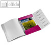 Ordnungsmappe WOW, DIN A4, 6 F?cher mit Taben, PP, pink-metallic, 4633-00-23