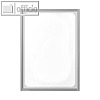 Infotasche mit Ausschnitt, DIN A3, hoch/quer, magnethaftend, silber, 889777