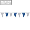 Papstar Wimpelkette Wimpelkette, blau-weiß - 10 m (5 Stück)
