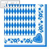 Papstar Servietten Bayrisch Servietten Bayrisch blau - 40 x 40 cm (3-lagig)