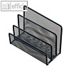 Helit Briefst?nder Mesh, Drahtmetall, 3 F?cher, schwarz, H2518395