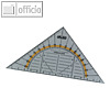 Geometrie-Dreieck klein, Hypotenuse: 14 cm, Kunststoff, transparent, 300010435