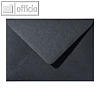 Farbiger Briefumschlag Metallic, 110x156mm, nasskl., ohne Fenster, schwarz, 500S