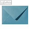 Farbiger Briefumschlag Metallic, 110x156mm, nasskl., ohne Fenster, hellblau, 500