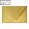 Farbiger Briefumschlag Metallic, 110x156mm, nasskl., ohne Fenster, gold, 500St.