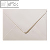 Farbiger Briefumschlag Metallic, 110x156mm, nasskl., ohne Fenster, elfenbein, 50