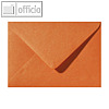 Farbiger Briefumschlag Metallic, 110x156mm, nasskl., ohne Fenster, orange, 500 S