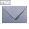 Farbiger Briefumschlag Metallic, 110x156mm, nasskl., ohne Fenster, silber, 500St