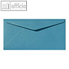 Farbiger Briefumschlag Metallic DL, 110x220mm, nasskl., ohne Fenster, türkis, 50