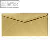 Farbiger Briefumschlag Metallic DL, 110x220mm, nasskl., ohne Fenster, gold, 500S