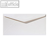 Farbiger Briefumschlag Metallic DL, 110x220mm, nasskl., ohne Fenster, elfenbein,
