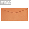 Farbiger Briefumschlag Metallic DL, 110x220mm, nasskl., ohne Fenster, orange, 50