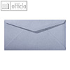 Farbiger Briefumschlag Metallic DL, 110x220mm, nasskl., ohne Fenster, silber, 50