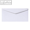 Farbiger Briefumschlag Metallic DL, 110x220mm, nasskl., ohne Fenster, weiß, 500S