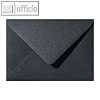 Farbiger Briefumschlag Metallic, 120x180mm, nasskl., ohne Fenster, schwarz, 500S