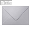 Farbiger Briefumschlag Metallic, 120x180mm, nasskl., ohne Fenster, platin, 500St