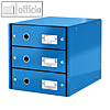 LEITZ Schubladenbox Click & Store WOW, 3 Schübe, DIN A4, blau, 6048-00-36