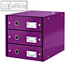 LEITZ Schubladenbox Click & Store WOW, 3 Sch?be, DIN A4, violett, 6048-00-62