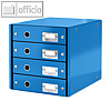 LEITZ Schubladenbox Click & Store WOW, 4 Schübe, DIN A4, blau, 6049-00-36