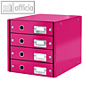 LEITZ Schubladenbox Click & Store WOW, 4 Schübe, DIN A4, pink, 6049-00-23