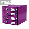 LEITZ Schubladenbox Click & Store WOW, 4 Schübe, DIN A4, violett, 6049-00-62