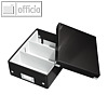 Organisationsbox Click & Store WOW, 285 x 220 x 100 mm, Karton/PP, schwarz