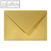 Farbiger Briefumschlag Metallic, 156x220 mm, nasskl., ohne Fenster, gold, 500St.