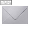 Farbiger Briefumschlag Metallic, 156x220 mm, nasskl., ohne Fenster, platin, 500S