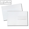 Briefumschlag C5, L?ngsklappe, Haftkleb., Fenster/re., 120g/qm, wei?, 250St.