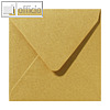 Farbiger Briefumschlag Metallic, 140x140 mm, nasskl., 120 g/m², gold, 500St.