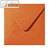Farbiger Briefumschlag Metallic, 140x140 mm, nasskl., 120 g/m², orange, 500St.