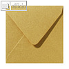 Farbiger Briefumschlag Metallic, 160x160 mm, nasskl., 120 g/m², gold, 500St.