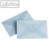Transparenter Briefumschlag, 62 x 98 mm, Pergamin, 100g/m², eisblau, 100 St.