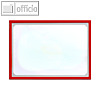 Infotasche mit Ausschnitt, DIN A3, quer, selbstklebend, rot, 5 St?ck, 880405