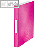 LEITZ Ringbuch WOW, DIN A4, R?cken: 32 mm, 2 Rund-Ringe, PP, pink, 4257-00-23