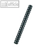Kunststoffbinder?cken A4, 21 Ringe, ? 12 mm, 56-80 Blatt, schwarz, 100 St.