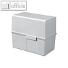 HAN Karteibox DIN A8, bis 200 Karten, inkl. 100 Karten & Register, grau, 978-11