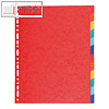 Exacompta Kartonregister, DIN A4+, 12-teilig, 220 g/m², farbige Tabs, rot, 2112E