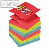 Haftnotizen Super Sticky Z-Notes, 76 x 76 mm, Jewel Pop Collection, 6x 90 Blatt