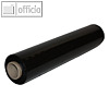 officio Stretchfolie, 50 cm x 300 m, 23 my, PE, schwarz, 6 Rollen