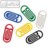 Kunststoff-Büroklammern Bogen King Klips, 50/62mm, farbig, 100 Stück, 1334-95