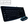 Tastatur + Maus Desktop MK120, kabelgebunden, spritzwassergeschützt, schwarz