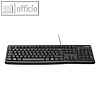 Logitech Tastatur K120, kabelgebunden, USB-Anschluss, schwarz, 920-002516