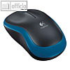 Logitech Wireless Maus M185, optisch, kabellos, USB, schwarz/blau, 910002239