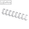 Fellowes Drahtbinder?cken, DIN A4, 34 Ringe, ? 12 mm, 3:1, silber, 100 St.,54453