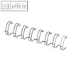 Fellowes Drahtbinder?cken, DIN A4, 34 Ringe, ? 6 mm, 3:1, silber, 100 St., 54450