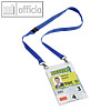 Event-Namensschild mit Textilband, DIN A6, Hochformat, dnk-blau, 10 St., 852507