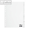 Durable Register DIN A4, gepr?gte Taben, A-Z, PP, 20-teilig, wei?, 6168-02