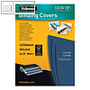 Pr?sentationsdeckblatt Delta A4 Karton Lederstrukt. 250g/qm royalblau 25 St?ck
